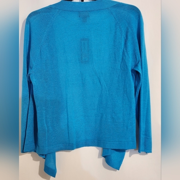 Worthington Vibrant Blue Women's Long Sleeve Open Front Cardigan LP - Picture 2 of 8